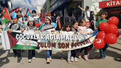 Zulmün karşısında çocukların vicdanı yürüdü
