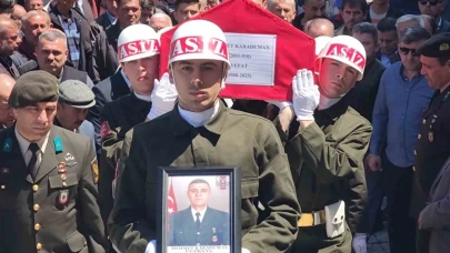Şırnak’ta kalp krizi sonucu vefat eden uzman çavuş son yolculuğuna uğurlandı