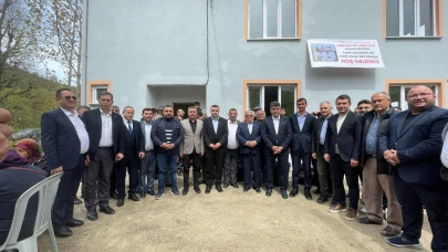 Sinop'ta yapımı tamamlanan cami dualarla açıldı