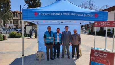 Boyabat'ta vekaletle kurban bağış standı açıldı