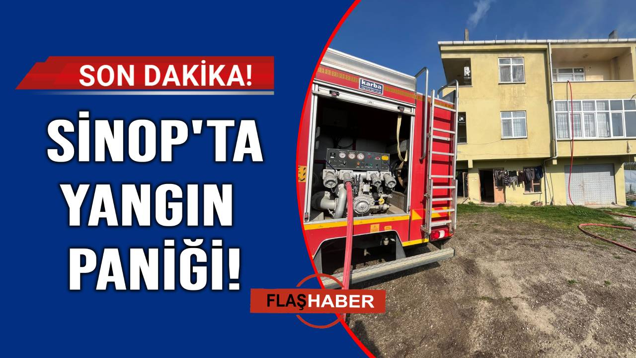 Sinop’ta iki katlı evde çıkan yangın korkuttu