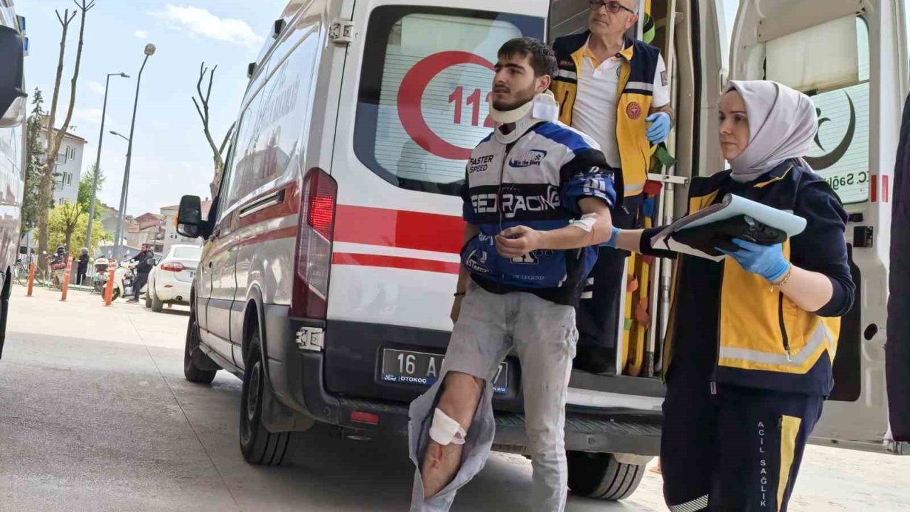 Bursa’da otomobille motosiklet çarpıştı: 1 yaralı