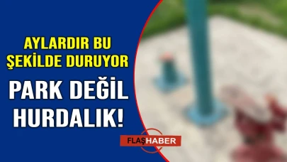 Çocuk parkı hurdalığa döndü