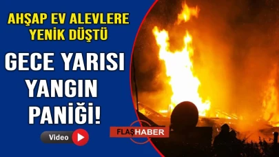 Sinop’ta ahşap ev küle döndü