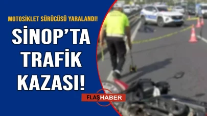 Kontrolden çıkan motosiklet devrildi