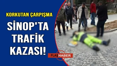 Sinop'ta motosikletler kafa kafaya çarpıştı: 1 yaralı
