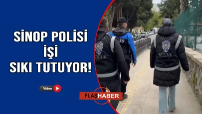 Sinop polisi, çocukların güvenliği için sahada