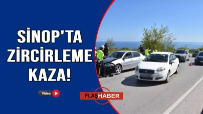 Sinop'ta üç araç birbirine girdi: 2 yaralı