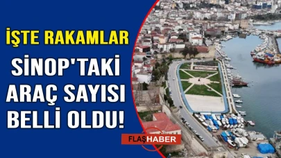 Sinop'ta trafiğe kayıtlı araç sayısı açıklandı
