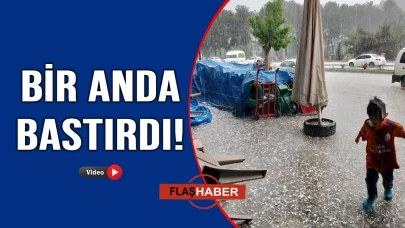 İlçeyi dolu vurdu