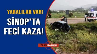 Kontrolden çıkan araç şarampole yuvarlandı