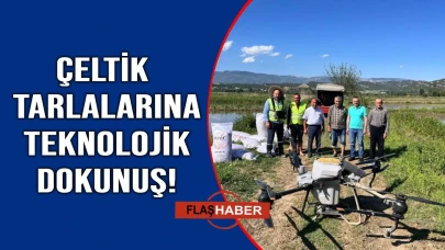Sinop'ta çeltik ekimi drone ile yapıldı