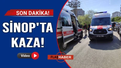 Sinop’ta minibüs ile motosiklet çarpıştı: 2 yaralı
