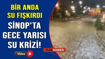 Patlayan boru caddeyi göle çevirdi
