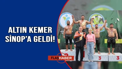Sinoplu güreşçiler Merkezefendi'de fırtına gibi esti