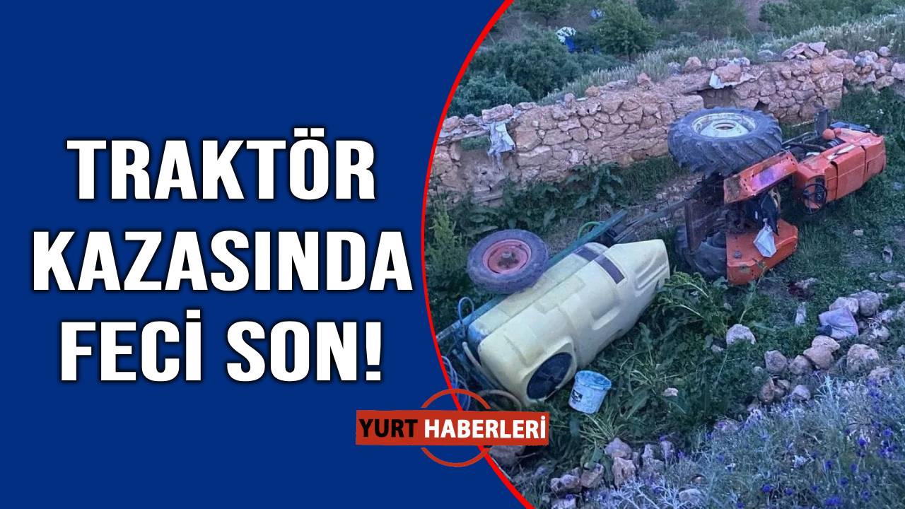 Devrilen traktör can aldı
