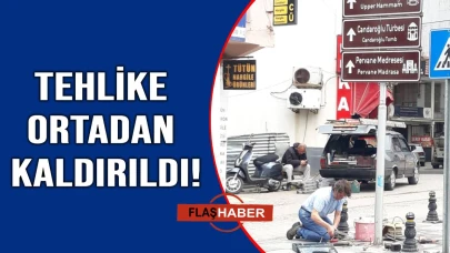 Sallanan tabela onarıldı