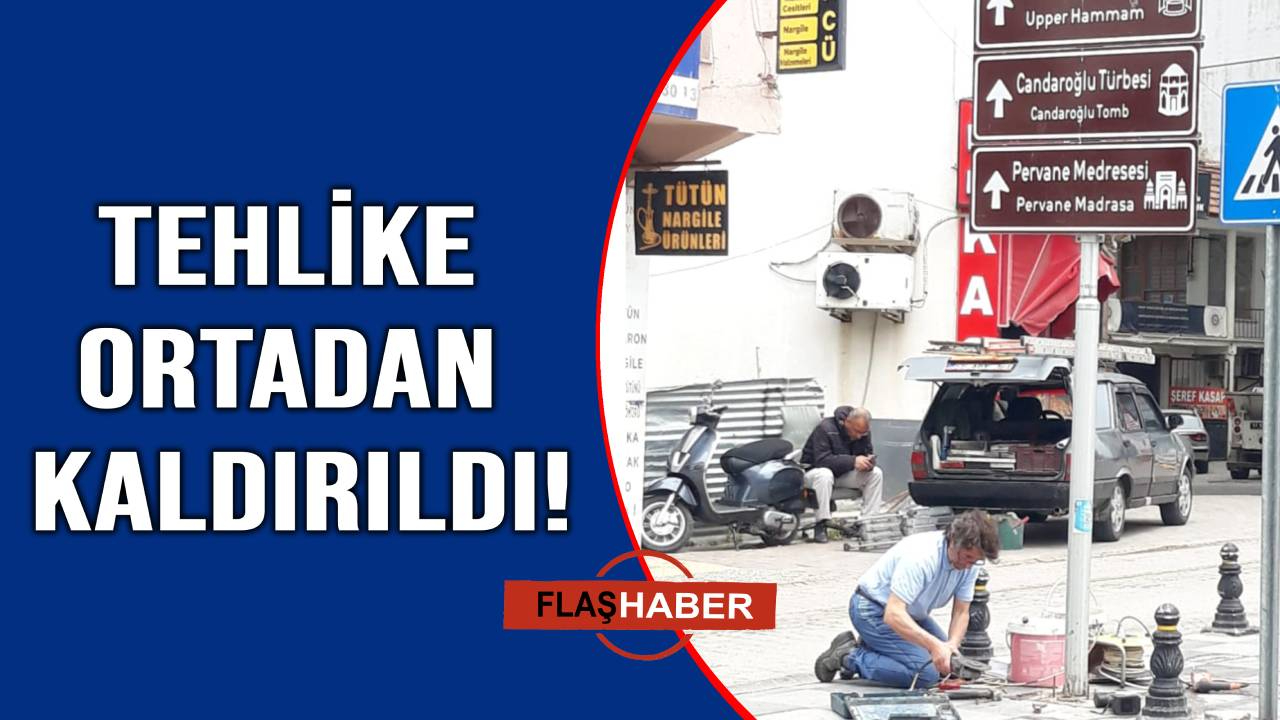 Sallanan tabela onarıldı