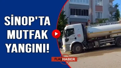 Alev alan buzdolabı fişi yangın çıkardı