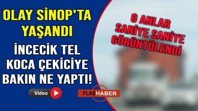 Elektrik teli çekicinin önünü kesti