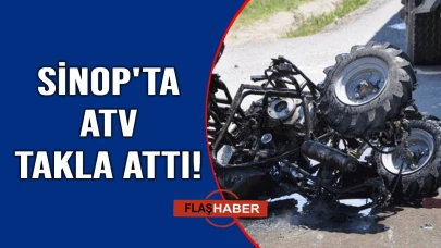 Sinop'ta kontrolden çıkan ATV takla attı: 1 yaralı
