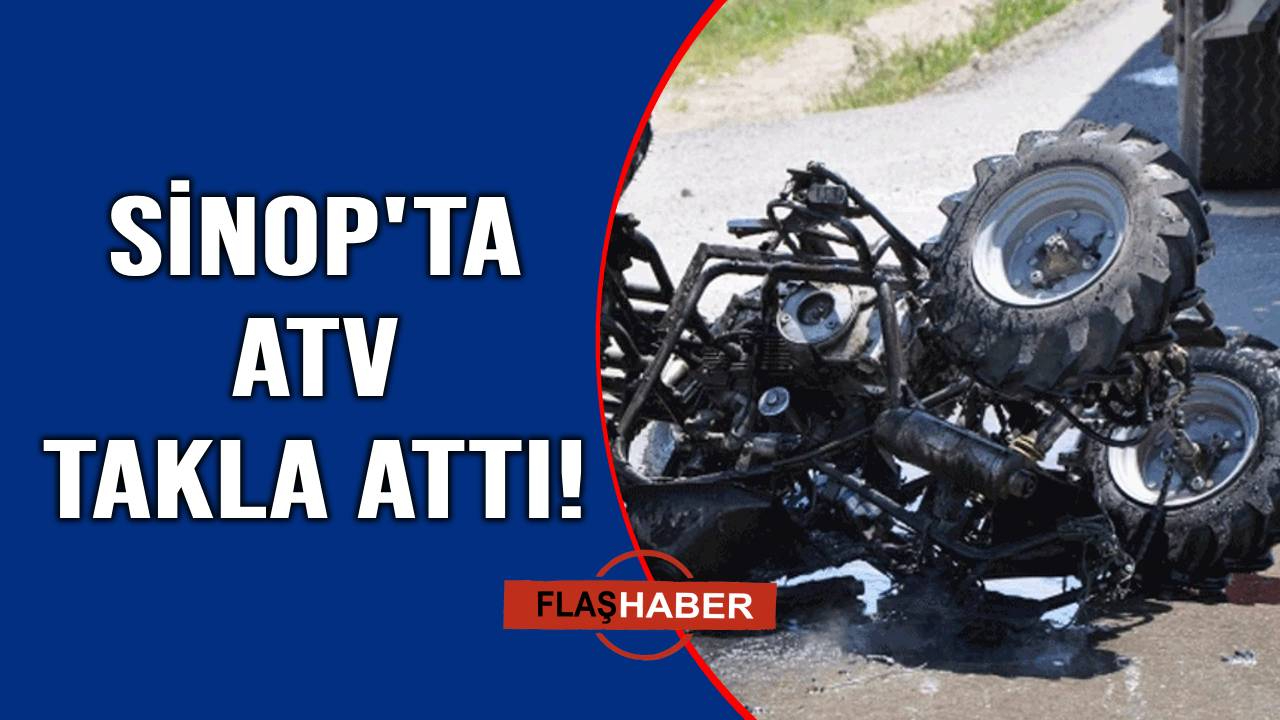 Sinop'ta kontrolden çıkan ATV takla attı: 1 yaralı