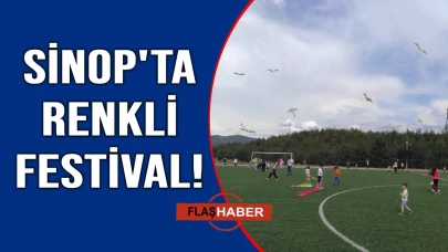 Sinop'ta gökyüzü uçurtmalarla renklendi