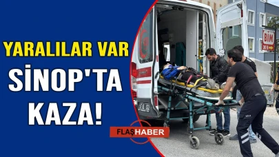 Otomobil ile motosiklet çarpıştı:2 yaralı