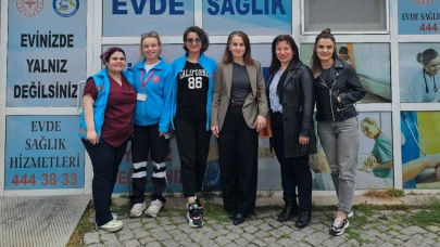 Evde sağlık ekiplerine denetim ve teşekkür ziyareti