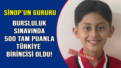 Sinoplu öğrenciden bursluluk sınavında Türkiye birinciliği