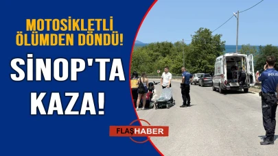 Otomobille çarpışan motosiklet sürücüsü hastanelik oldu