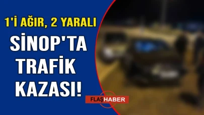 Boyabat çevre yolunda trafik kazası: 1'i ağır, 2 yaralı