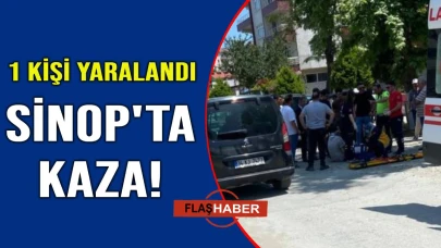 Sinop'ta motosiklet ile otomobil çarpıştı: 1 yaralı