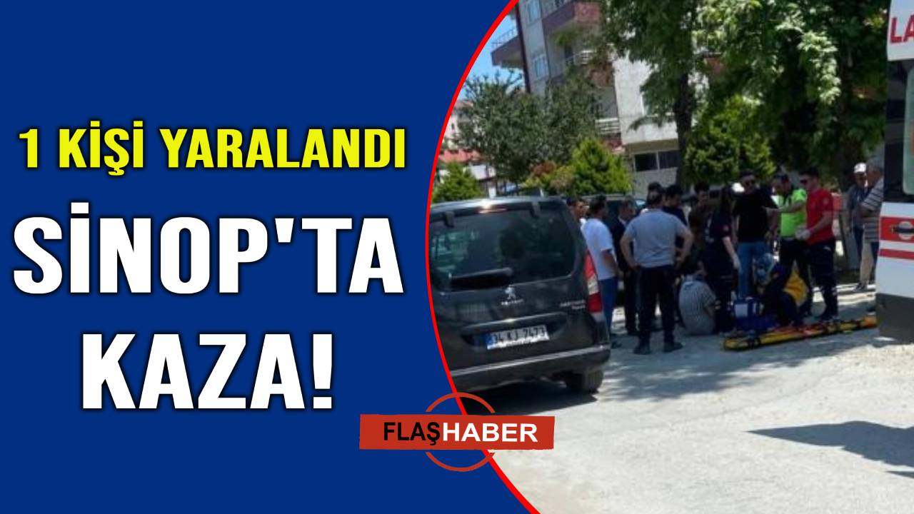 Sinop'ta motosiklet ile otomobil çarpıştı: 1 yaralı