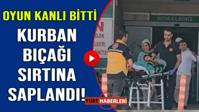 Bıçağın üzerine düşen çocuk ağır yaralandı