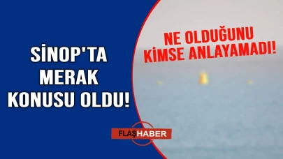 Denizin ortasında bulunan cisimler merak uyandırdı