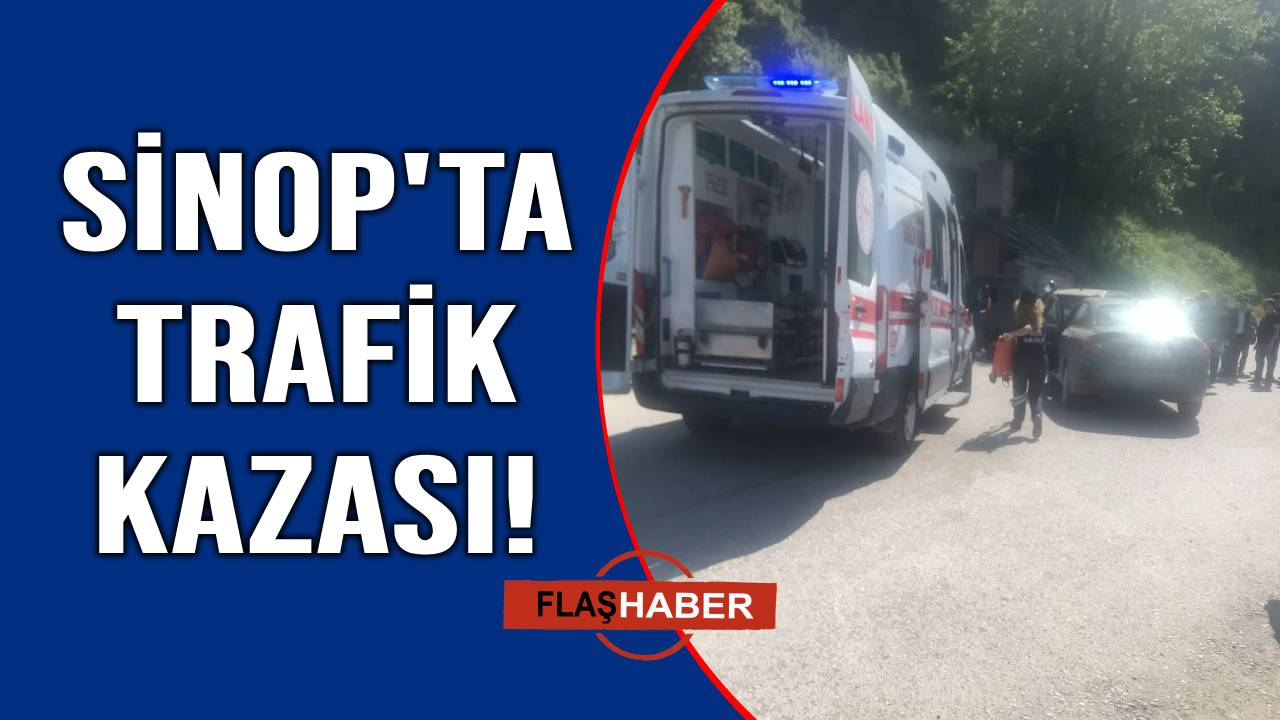 Sinop'ta motosiklet ile otomobil çarpıştı