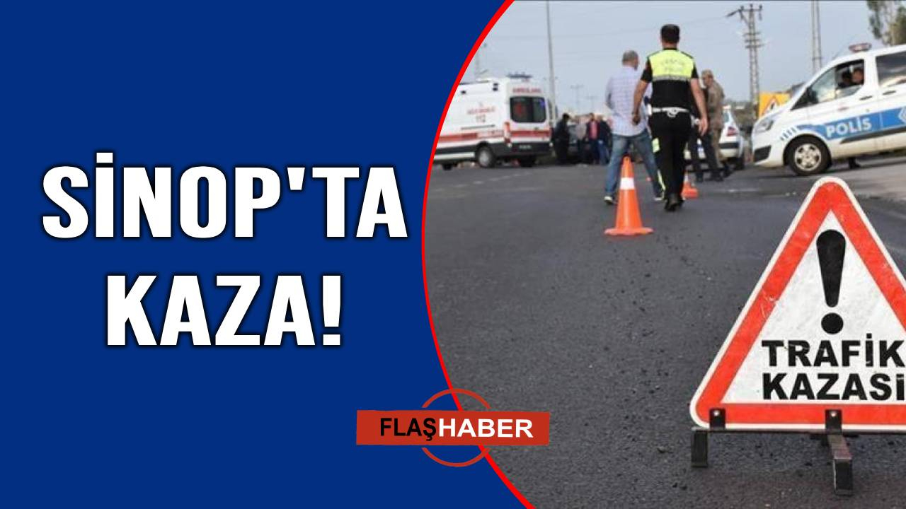 Sinop'ta motosiklet otomobille çarpıştı:1 yaralı