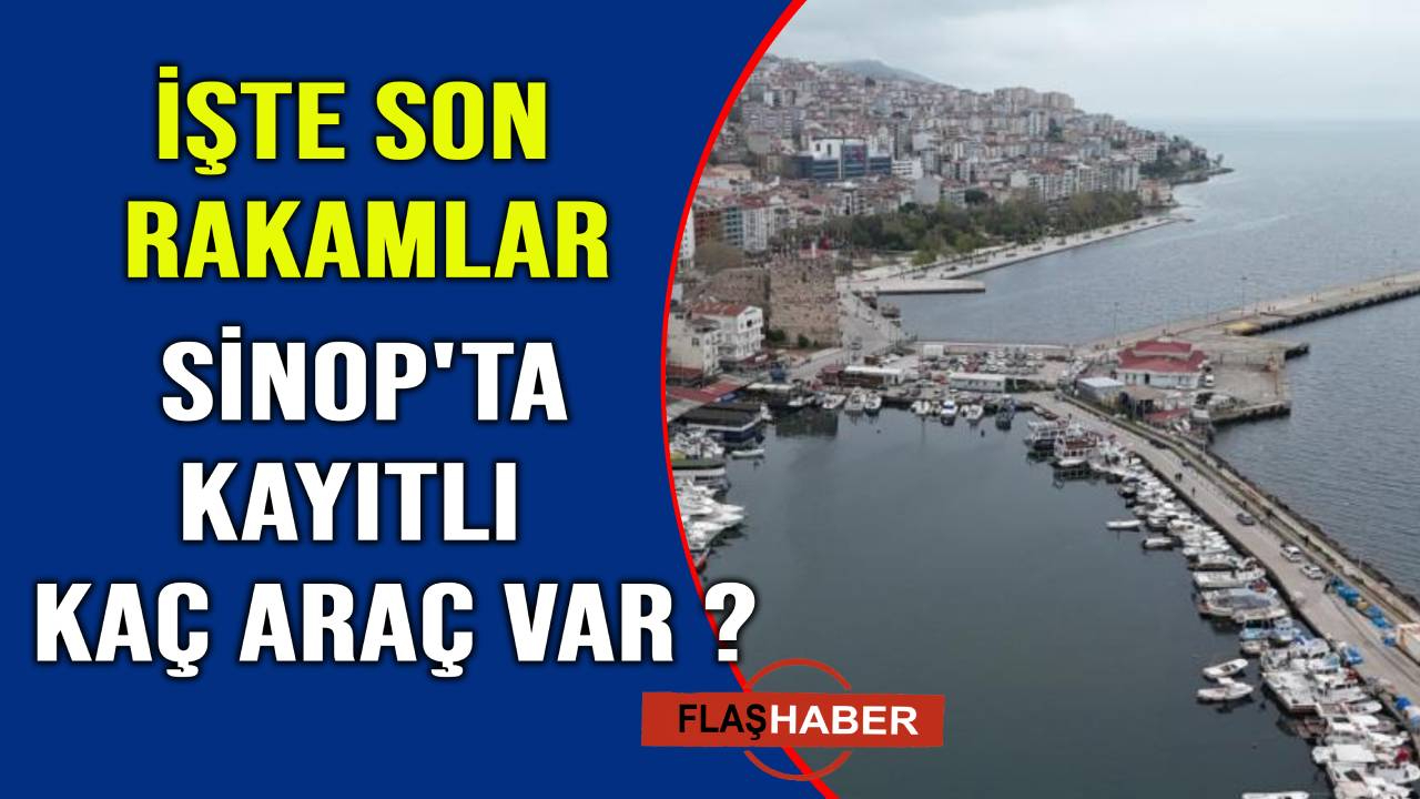 Sinop'ta trafiğe kayıtlı araç sayısı açıklandı