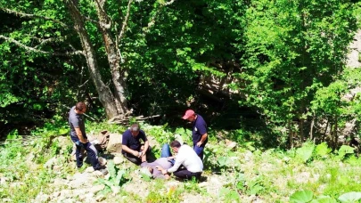 Zonguldak’ta 80 metreden şarampole devrilen otomobildeki 3 kişi yaralandı