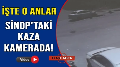 Motosikletli kişiler böyle savruldu
