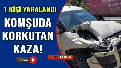 Dört araç birbirine girdi:1 yaralı