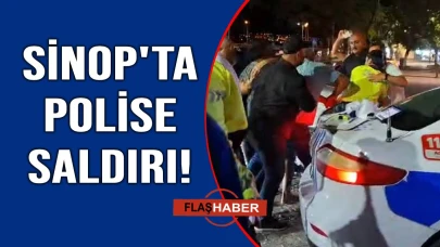 Sinop'ta trafik uygulamasında gergin anlar!