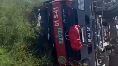 Yangına müdahaleye giden arazöz devrildi: 2 yaralı