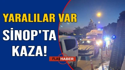 Sinop'ta otomobil ile motosiklet çarpıştı