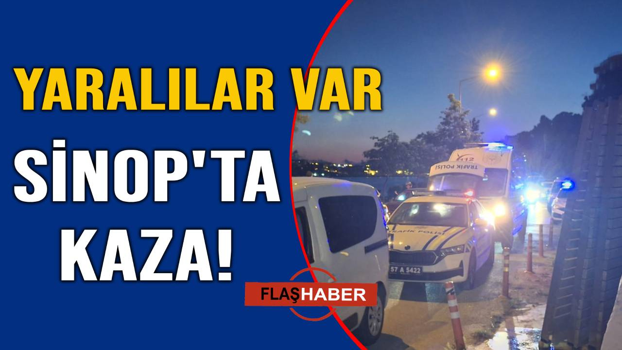 Sinop'ta otomobil ile motosiklet çarpıştı