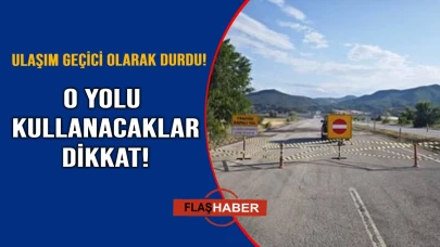 Üst yapı çalışması nedeniyle yol kapatıldı