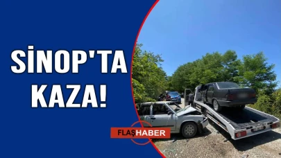 Sinop'ta otomobiller çarpıştı: Yaralılar var