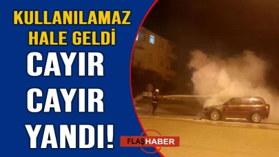 Sinop'ta araç yangını