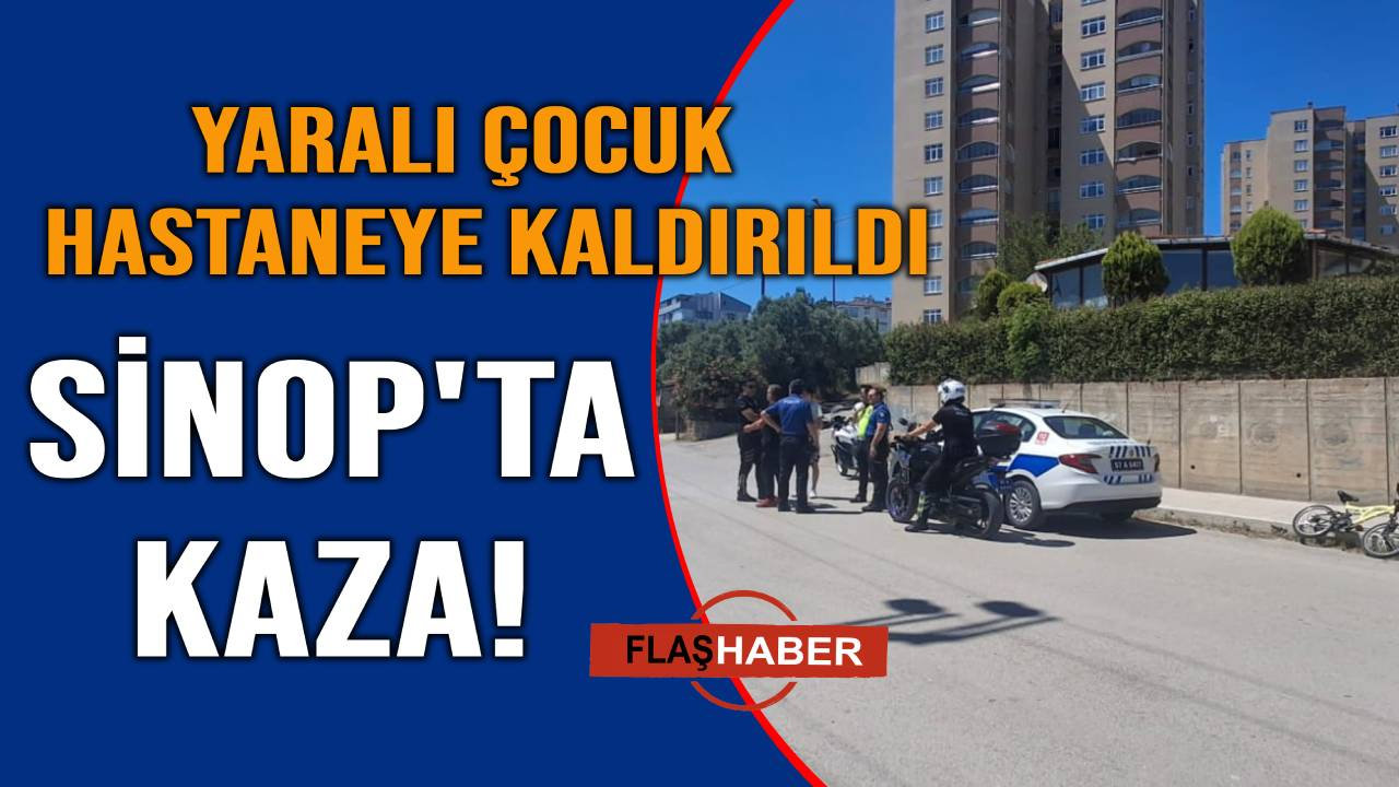 Panik yapan bisikletli otomobile çarptı
